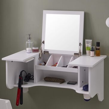 Southern Enterprises Mount Ledge with Vanity Mirror in White, , large