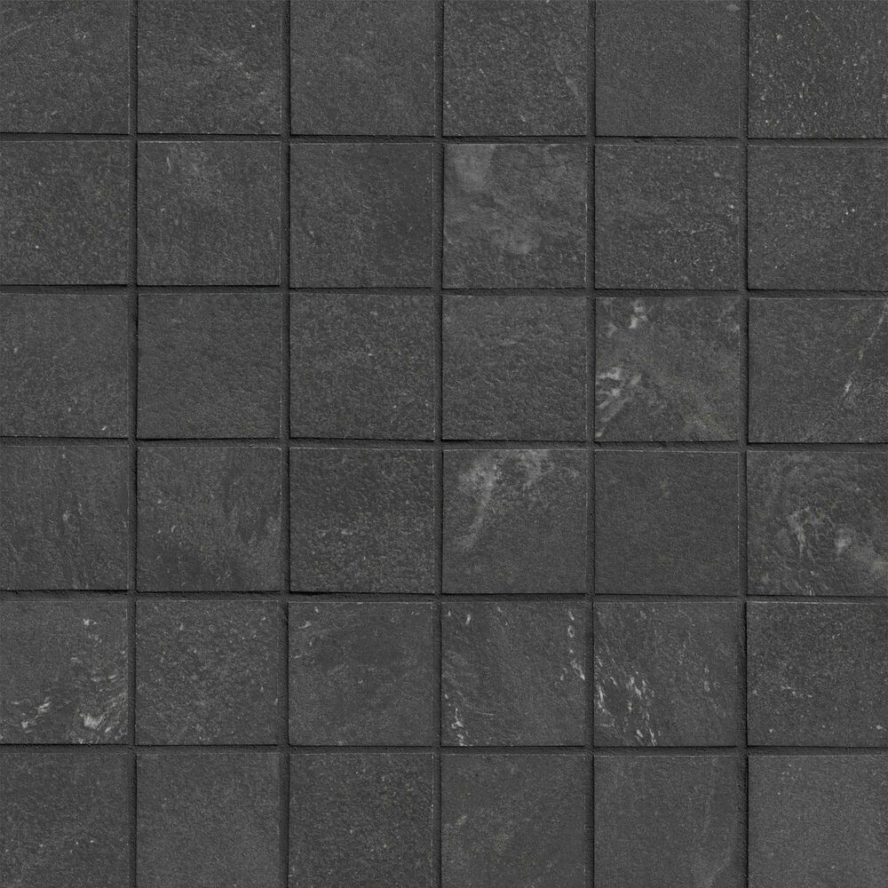 MS International Elbe Obsidian 2" x 2" Square on 12" x 12" Lappato Porcelain Mosaic Sheet, , large