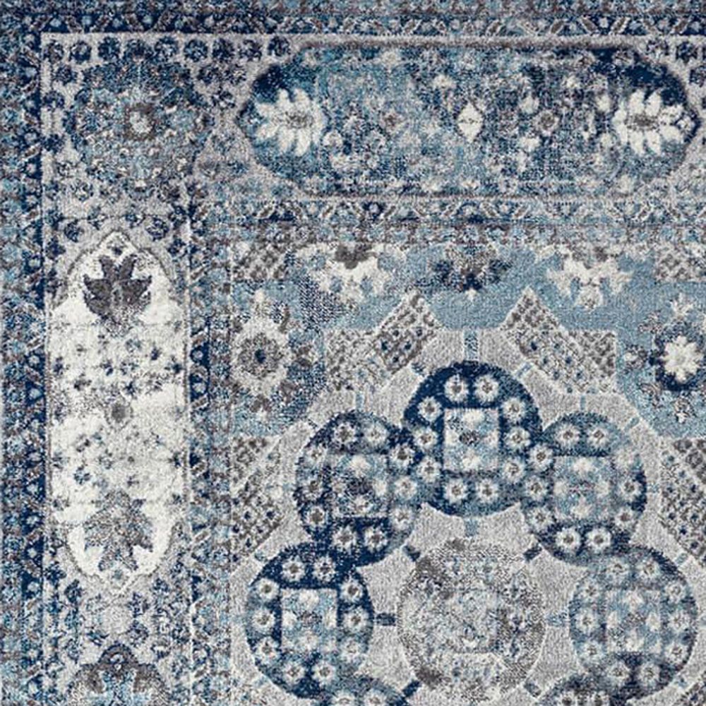 Amer Rugs Alexandria 2&#39; x 3&#39; Gray and Sea Blue Area Rug, , large