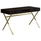 Monarch Specialties 48" Computer Desk in Gold and Espresso, , large