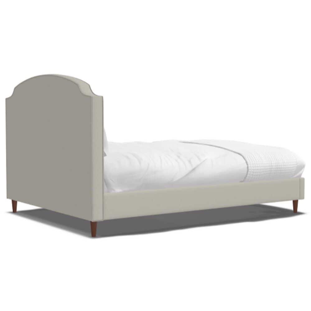Jonathan Louis Design Lab Queen Platform Bed with Thrillist Pearl Upholstered in Walnut, , large