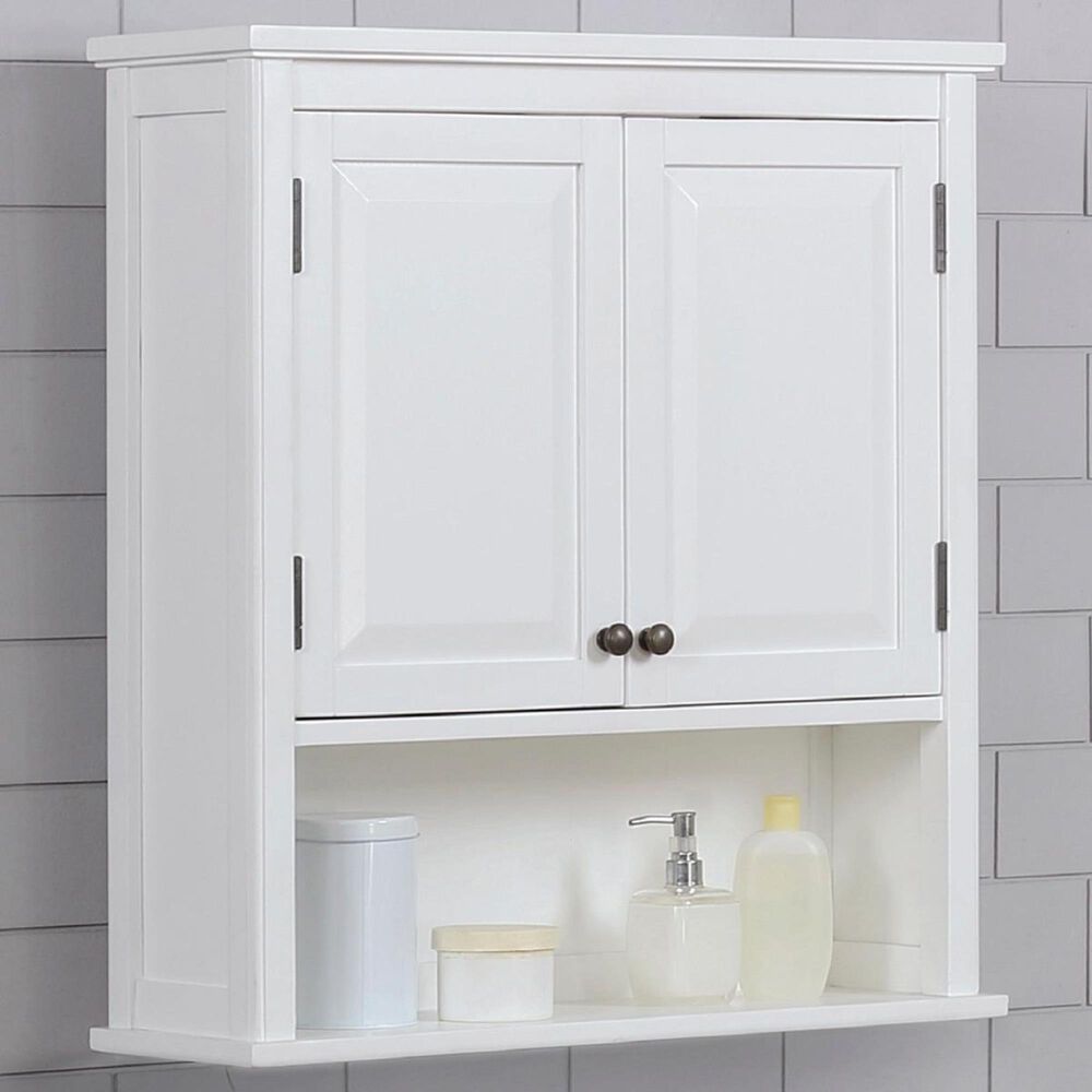 Bolton Furniture Dorset 29" Bath Wall Cabinet with Doors in White, , large
