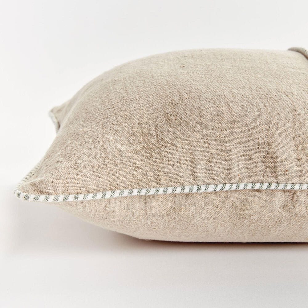 Napa Home and Garden Matteo 14&quot; x 20&quot; Lumbar Throw Pillow in Flax and Green, , large