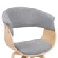 Armen Living Summer Arm Chair with Gray Upholstery in Oak, , large