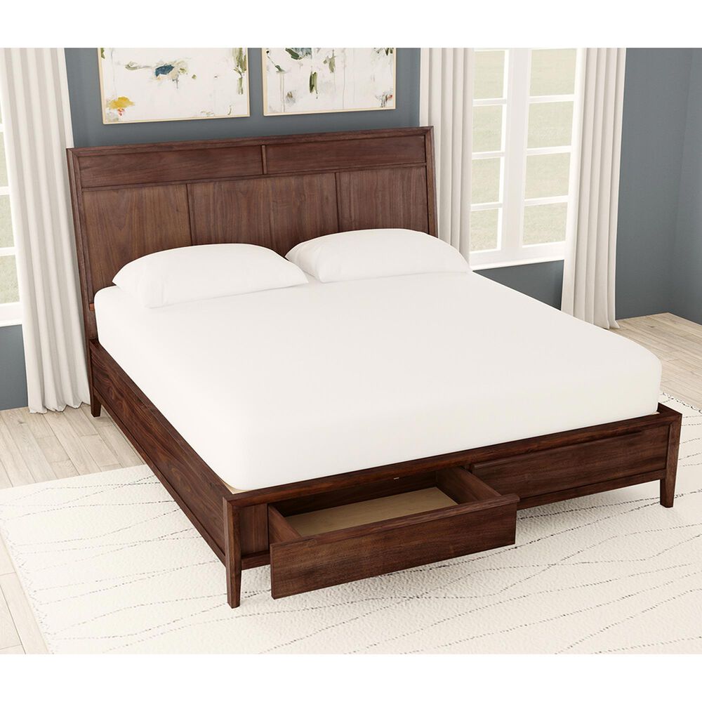 A-America Ralston King Storage Bed in Dark Amber, , large