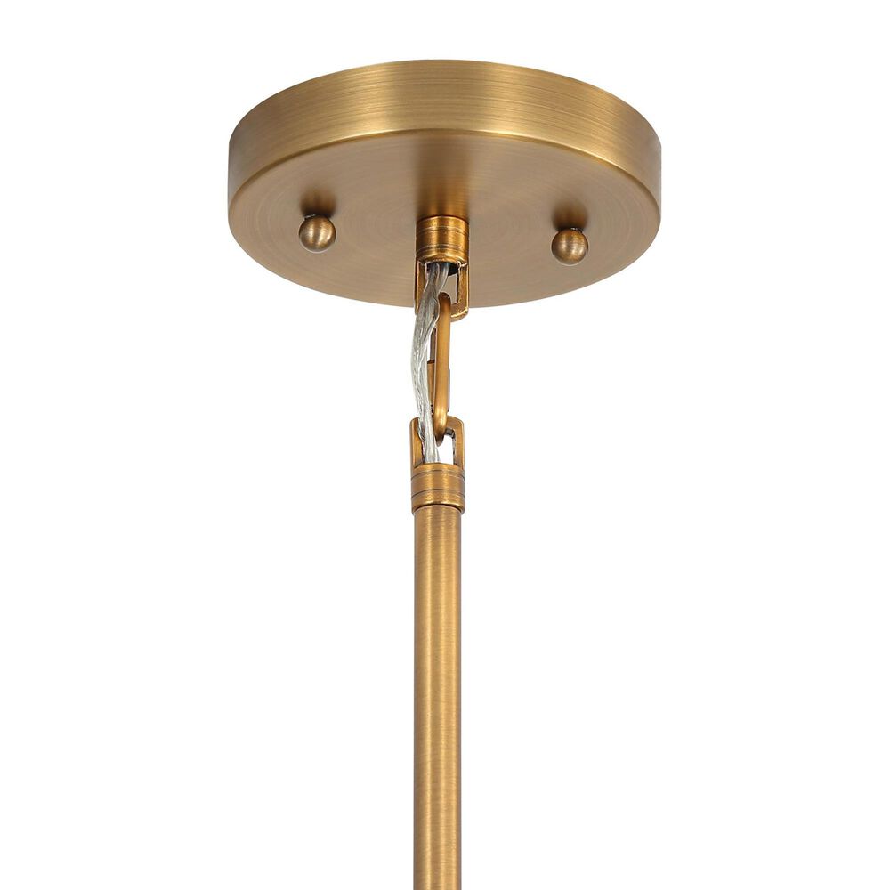 Golden Lighting Shepard 1-Light Pendant with Matte White Shade in Modern Brass, , large