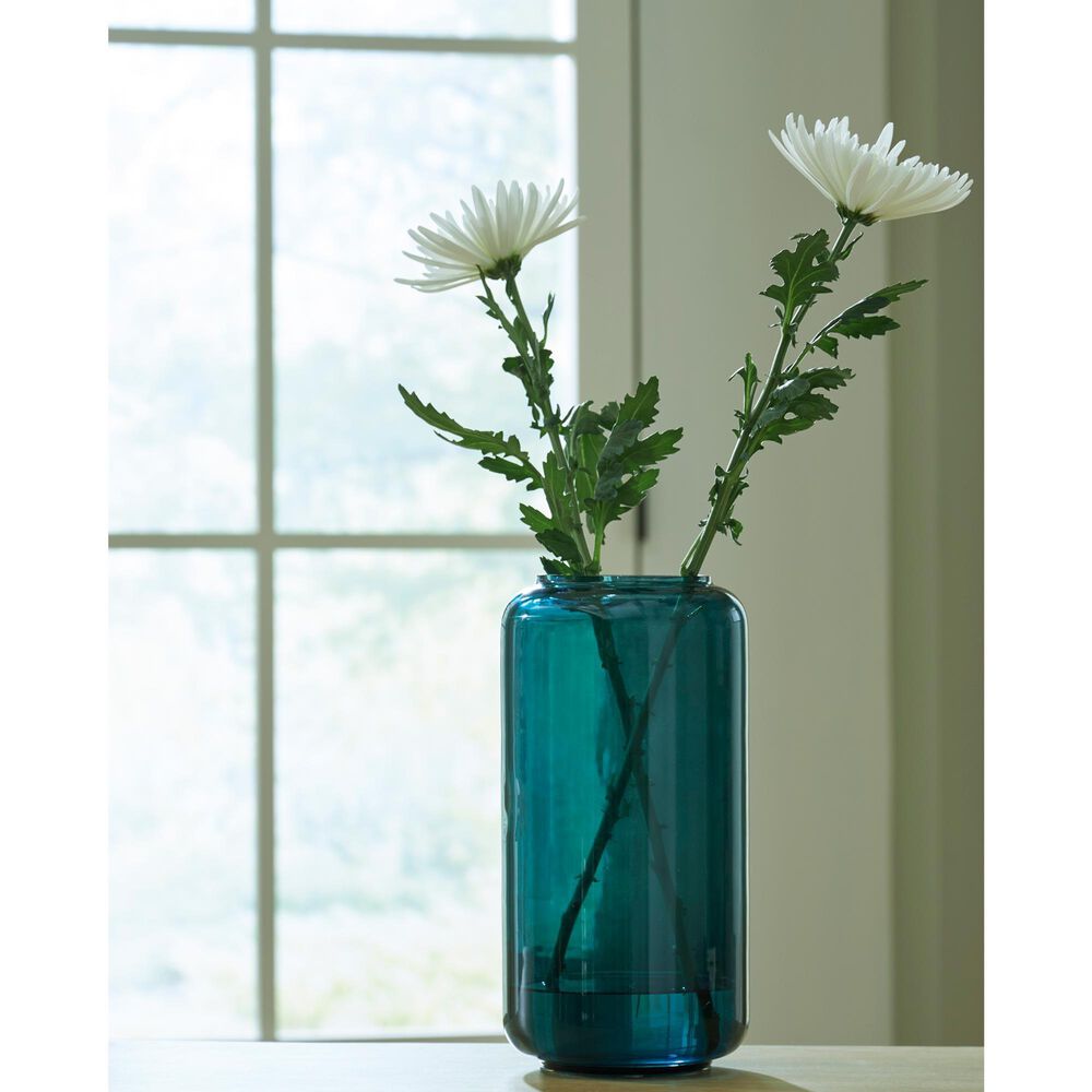 Ashley Inisland 12" Vase in Teal, , large