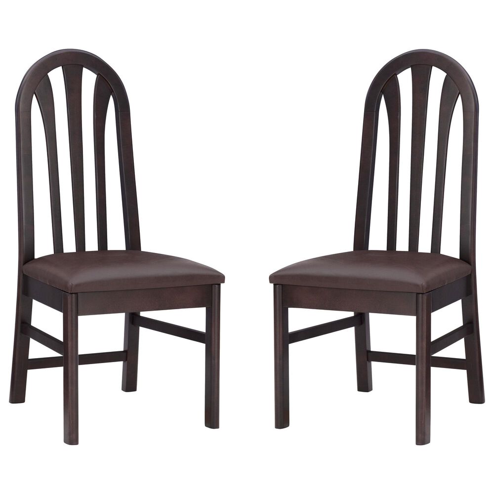 Linon Home Decor Jesper Side Chair in Dark Brown (Set of 2), , large