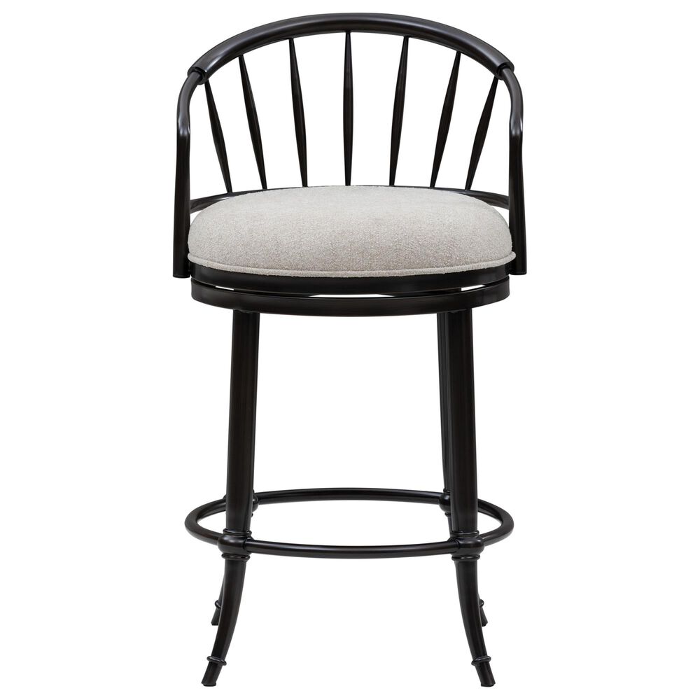 Armen Living Luther Counter Height Stool in Dark Brown, , large
