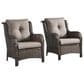 Sunwell Garden Patio Chair with Brown Frame in Gray (Set of 2), , large