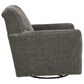 Ashley Herstow Swivel Glider Chair in Charcoal, , large
