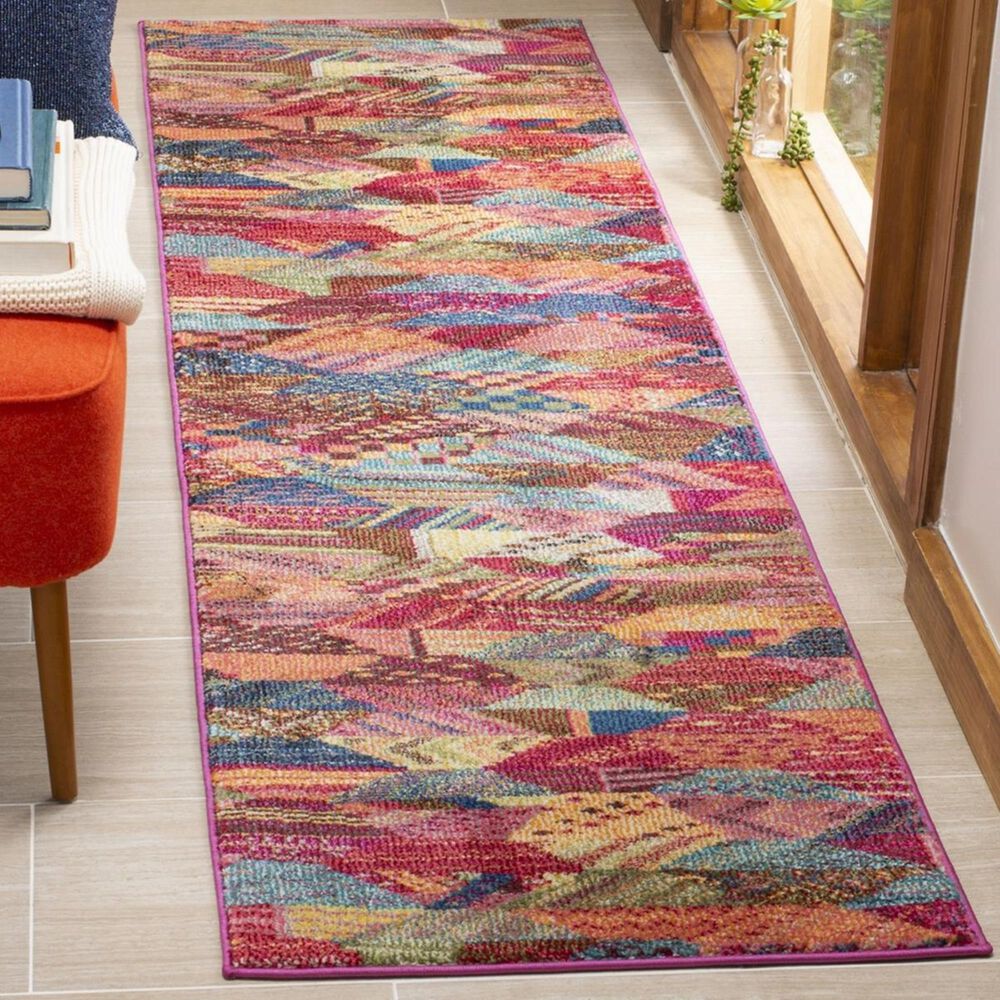 Safavieh Monaco MNC245D 2&#39;2&quot; x 8&#39; Multicolor Runner, , large
