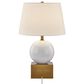 Savoy House Brumfield 1-Light Table Lamp in White and Brass, , large