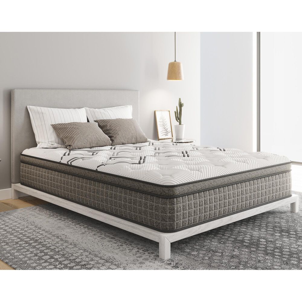 Hearth and Haven Diamond  Soto Copper Medium Euro Top Queen Mattress, , large