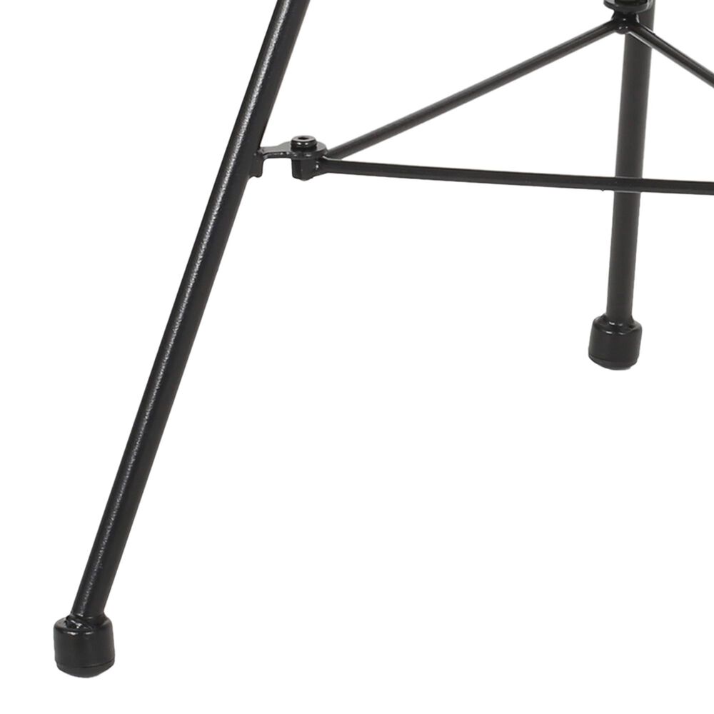 Hearth and Haven Nusa Round Patio Side Table in Black and Clear, , large