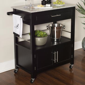 Linden Boulevard Ellie Kitchen Cart in Black, , large