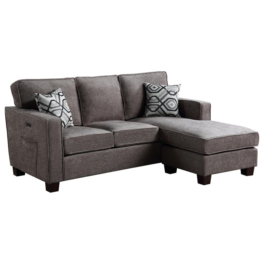Lilola Home Isaac 3-Piece Reversible Sectional Sofa Chaise in Gray, , large