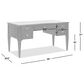 Jennifer Taylor Home Dauphin 59" 5-Drawer Executive Desk in Brown, , large