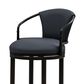 Armen Living Otis Counter Height Stool with Night Life Blue Upholstery in Dark Brown, , large