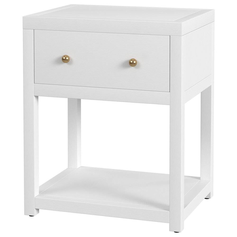 Butler Specialty Company Nora 1-Drawer 21" Nightstand in Textured White, , large
