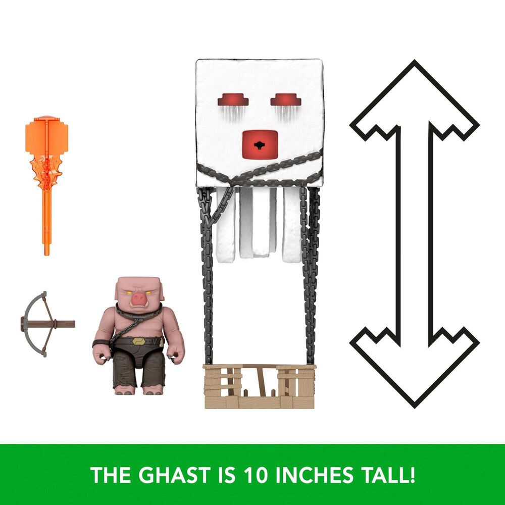 Minecraft Minecraft Blast Attack Ghast Action Figure Set in White, , large