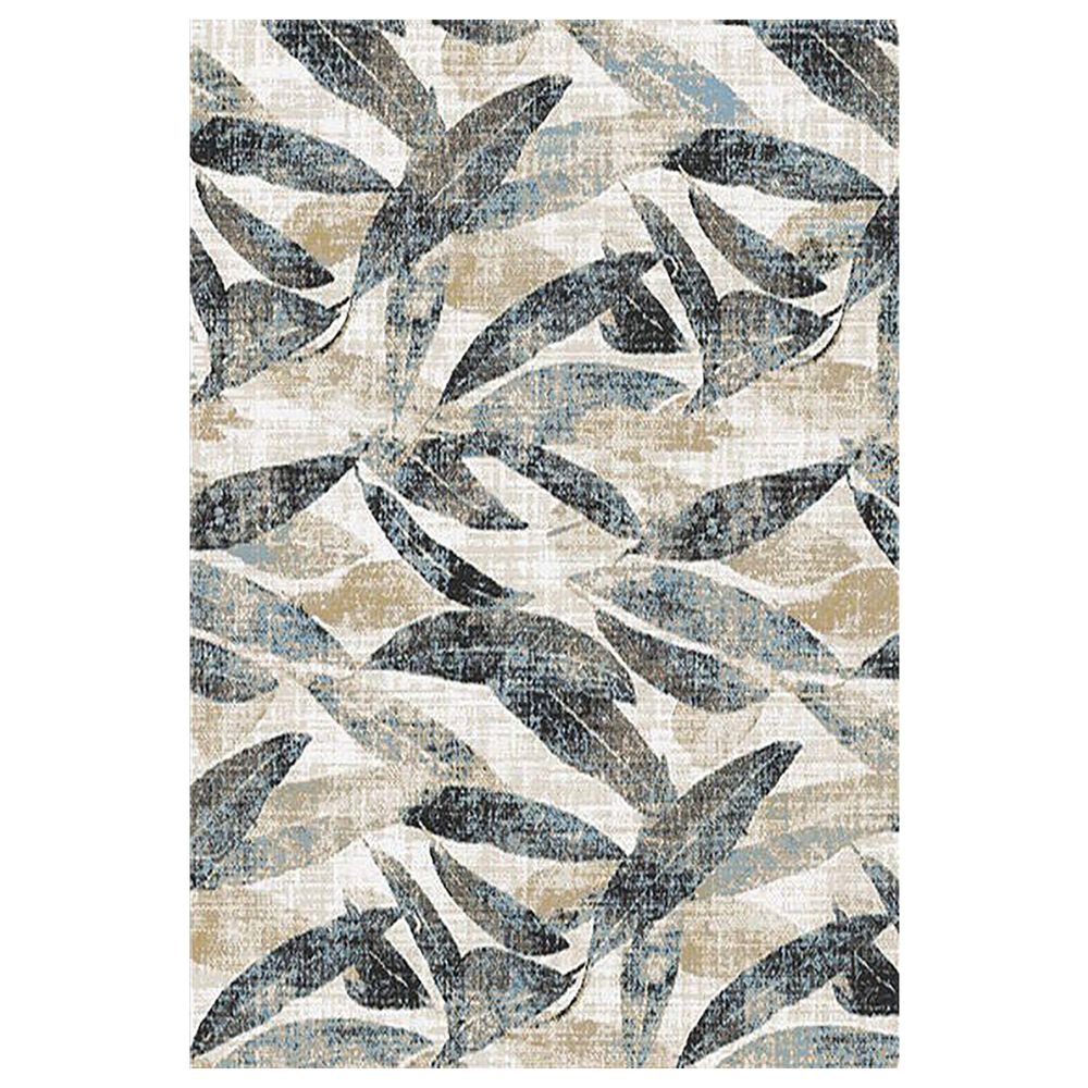 Central Oriental Sientan Sanali 2518.257 6'7" x 9'2" Yellow and Light Blue Area Rug, , large