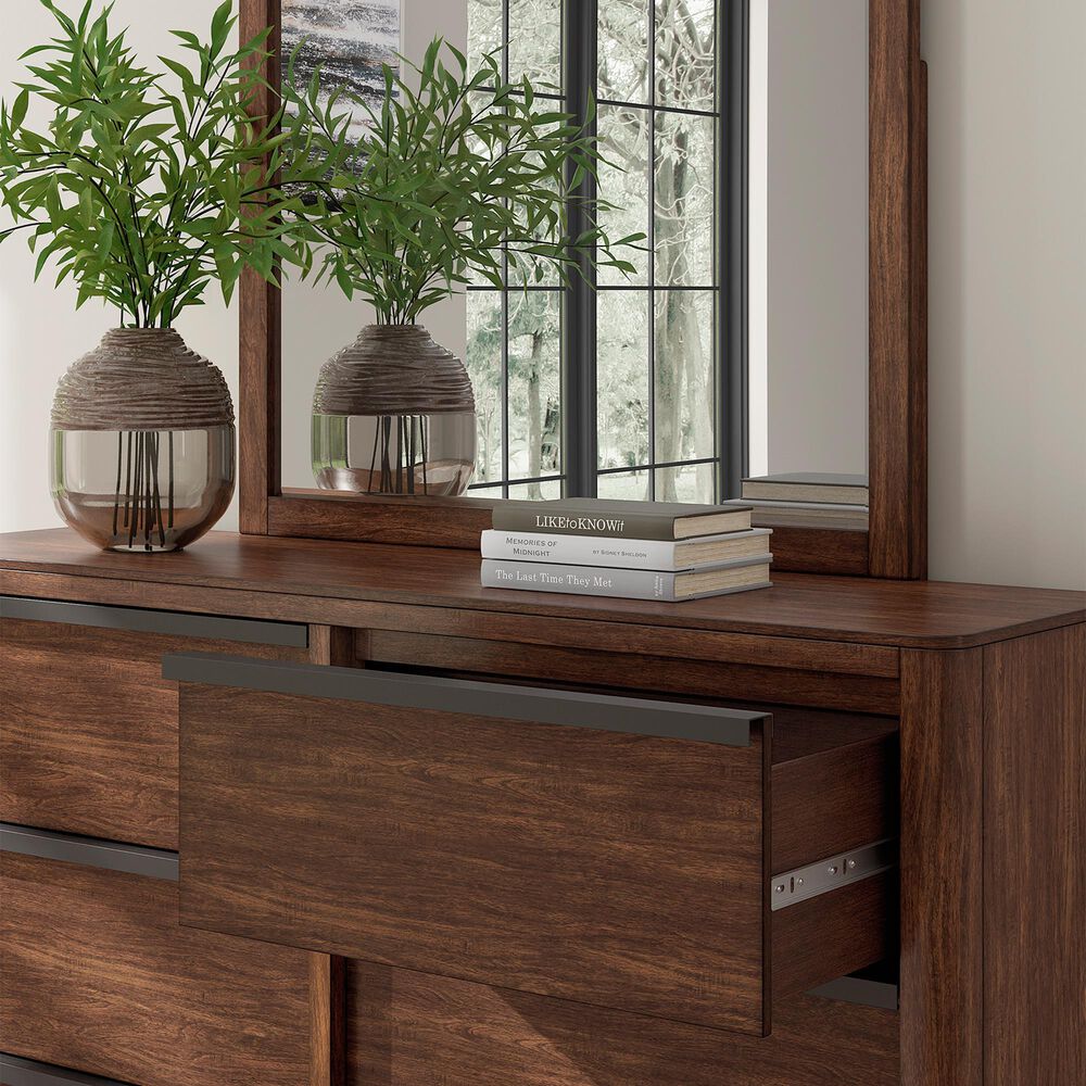 Millenium Dilenno 6-Drawer Dresser and Mirror in Dark Brown, , large