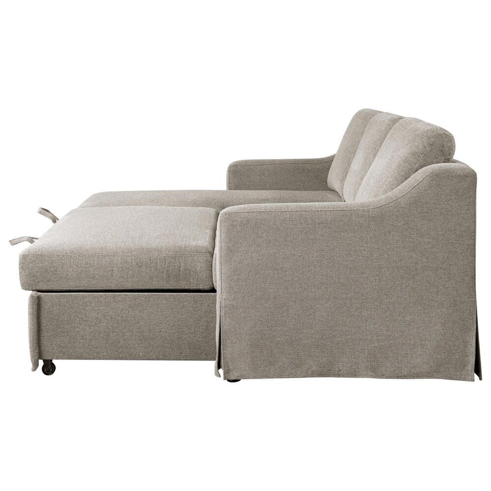 Lifestyle Solutions Haddington Stationary Convertible Sleeper Sofa with Chaise in Flax, , large