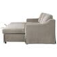 Lifestyle Solutions Haddington Stationary Convertible Sleeper Sofa with Chaise in Flax, , large