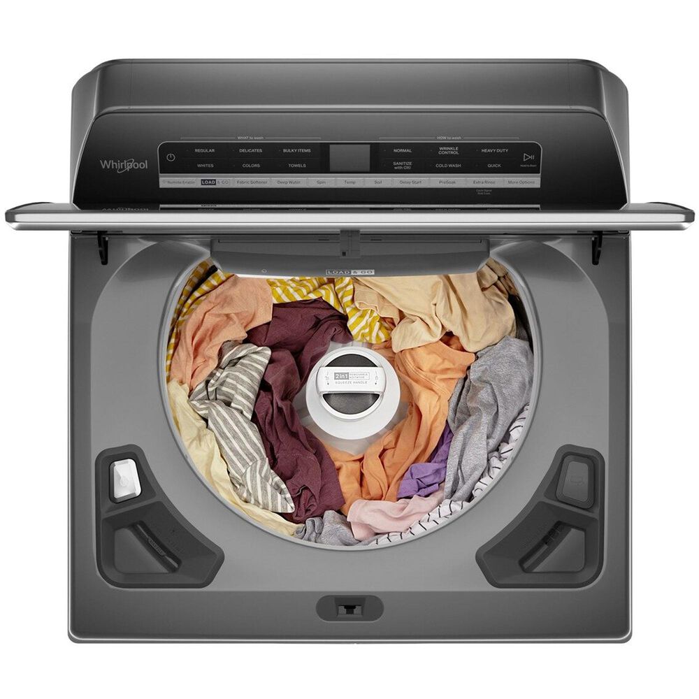 Whirlpool 5.3 Cu. Ft. Top Load Washer with 2-in-1 Removable Agitator in Chrome Shadow, , large