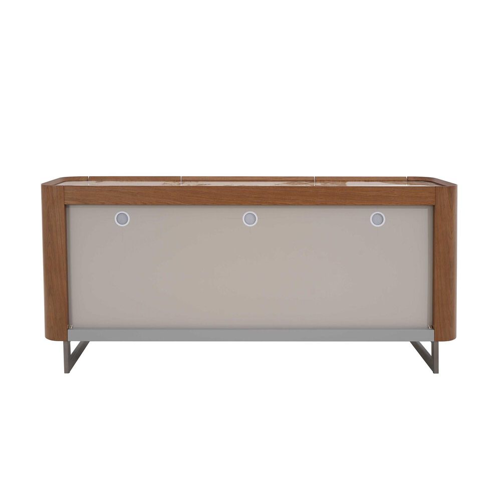 Chintaly Ruby 3-Drawer Buffet in Taupe, Walnut and Black, , large