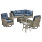HOMLUX 8-Piece Outdoor Modular Sofa Conversation Set in Denim Blue, , large