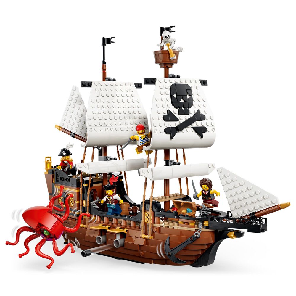 LEGO Creator Iconic Pirate Ship Building Set, , large