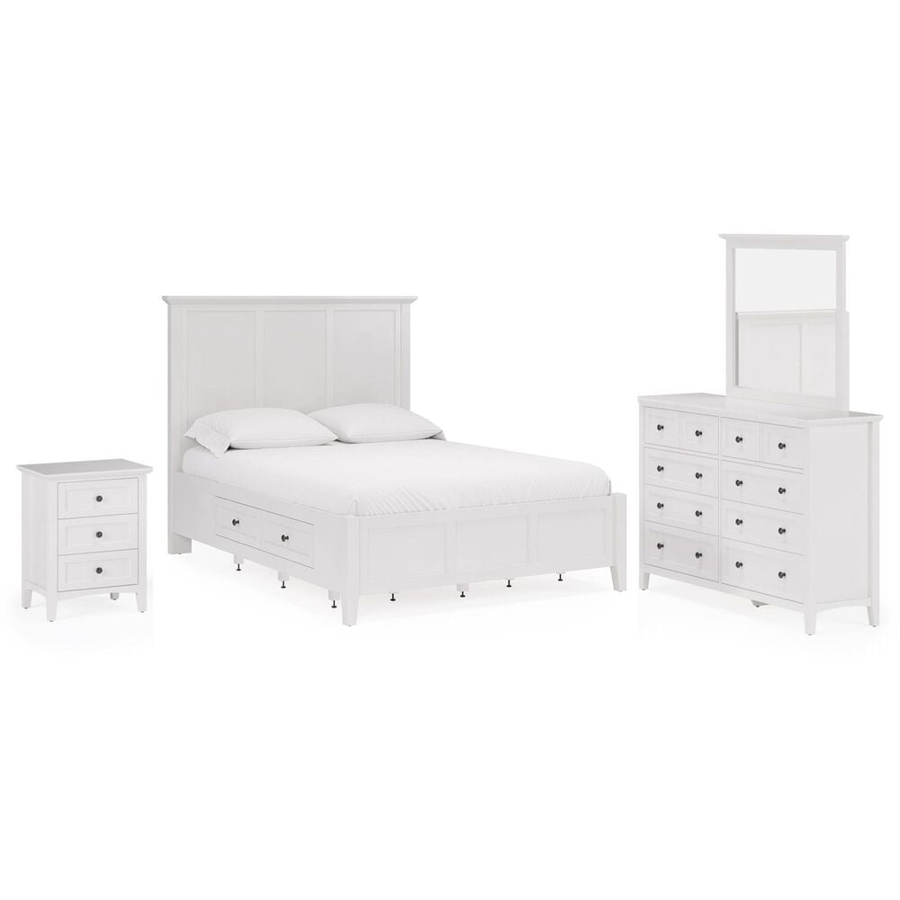 Urban Home Grace 4-Piece King Bedroom Set in Snowfall White, , large