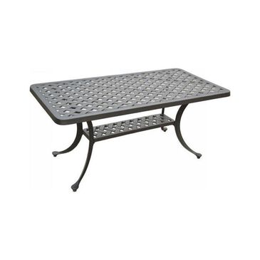 Crosley Furniture Sedona Cast Aluminum Rectangular Cocktail Table in Charcoal Black, , large