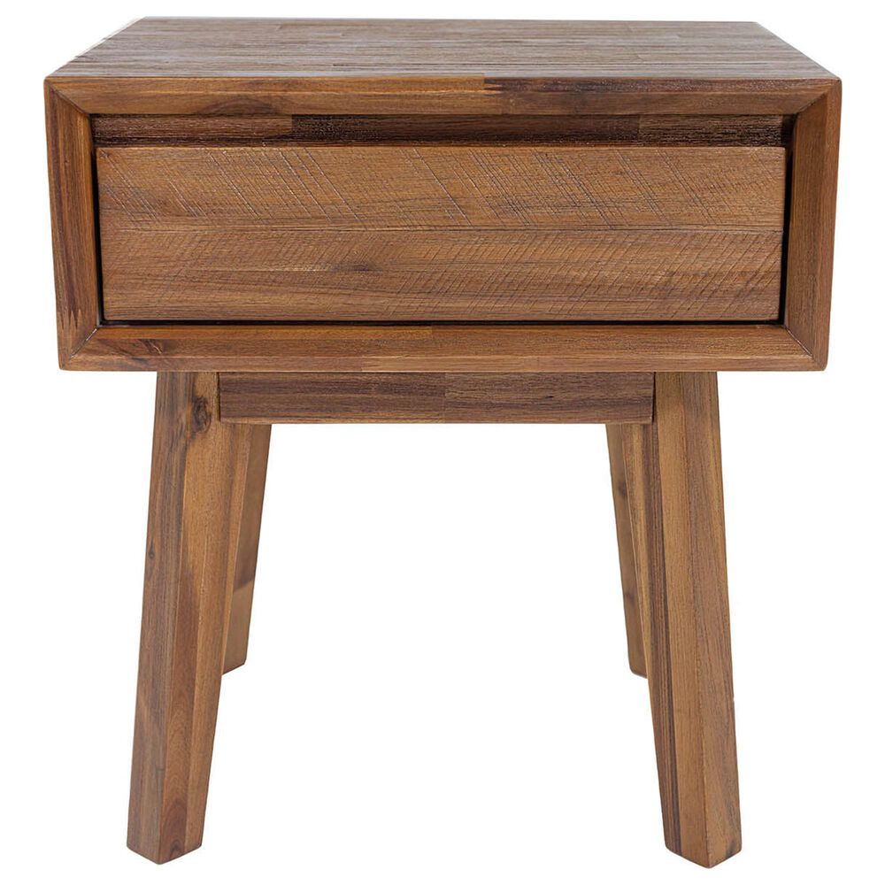LH Imports Gia 1-Drawer Nightstand in Warm Pecan, , large