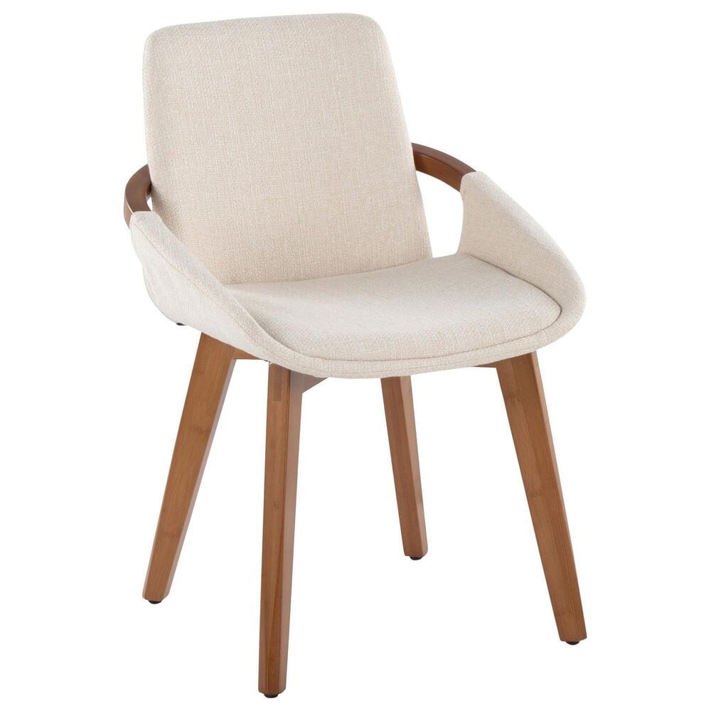 LumiSource Cosmo Accent Chair with Fabric Cushion in Cream, , large