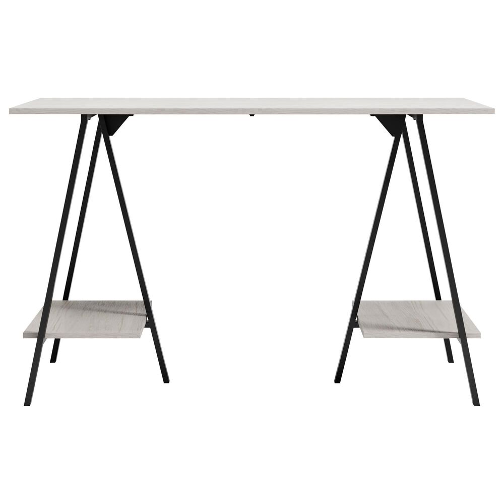 Ashley Bayflynn 2-Shelf Desk in White and Black, , large