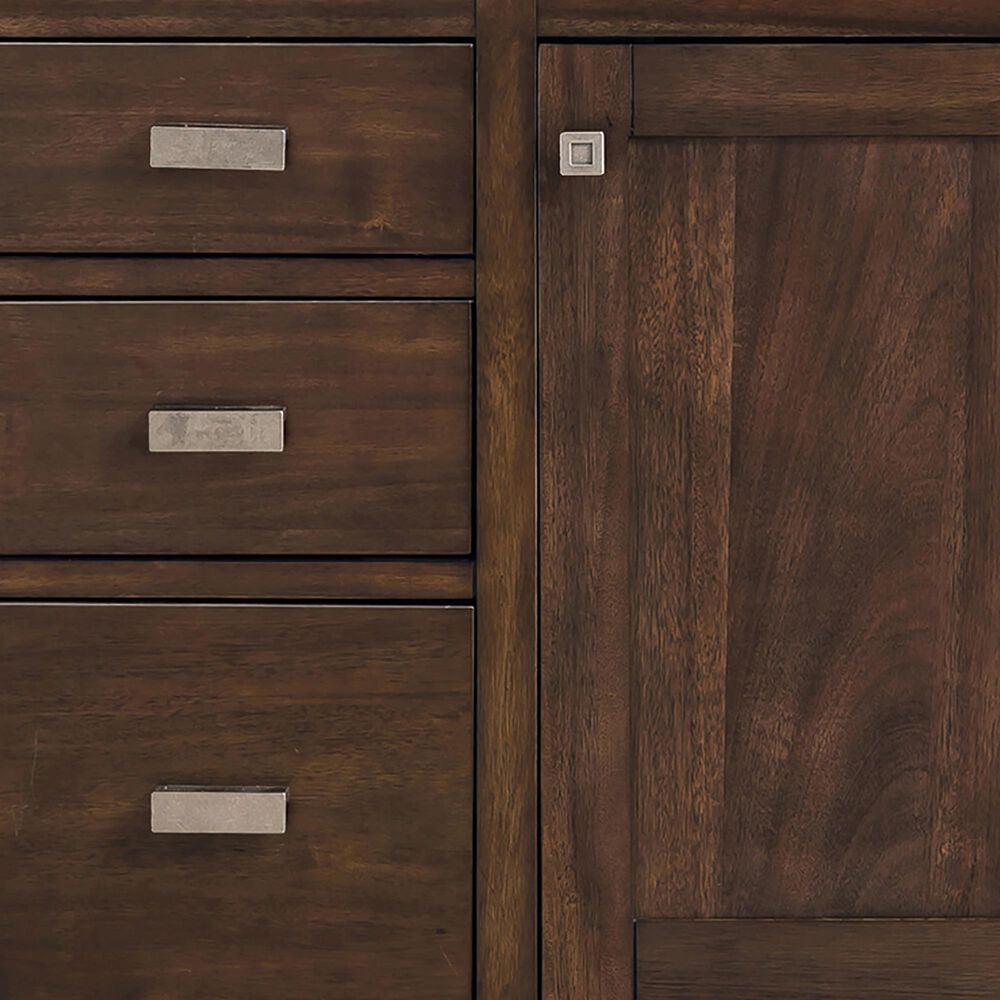 James Martin Vanities Addison 48&quot; Single Bathroom Vanity in Mid Century Acacia with 3 cm Ethereal Noctis Quartz Top and Rectangular Sink, , large