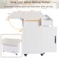 HOMLUX 44" Kitchen Island with Trash Can Storage Cabinet in White, , large