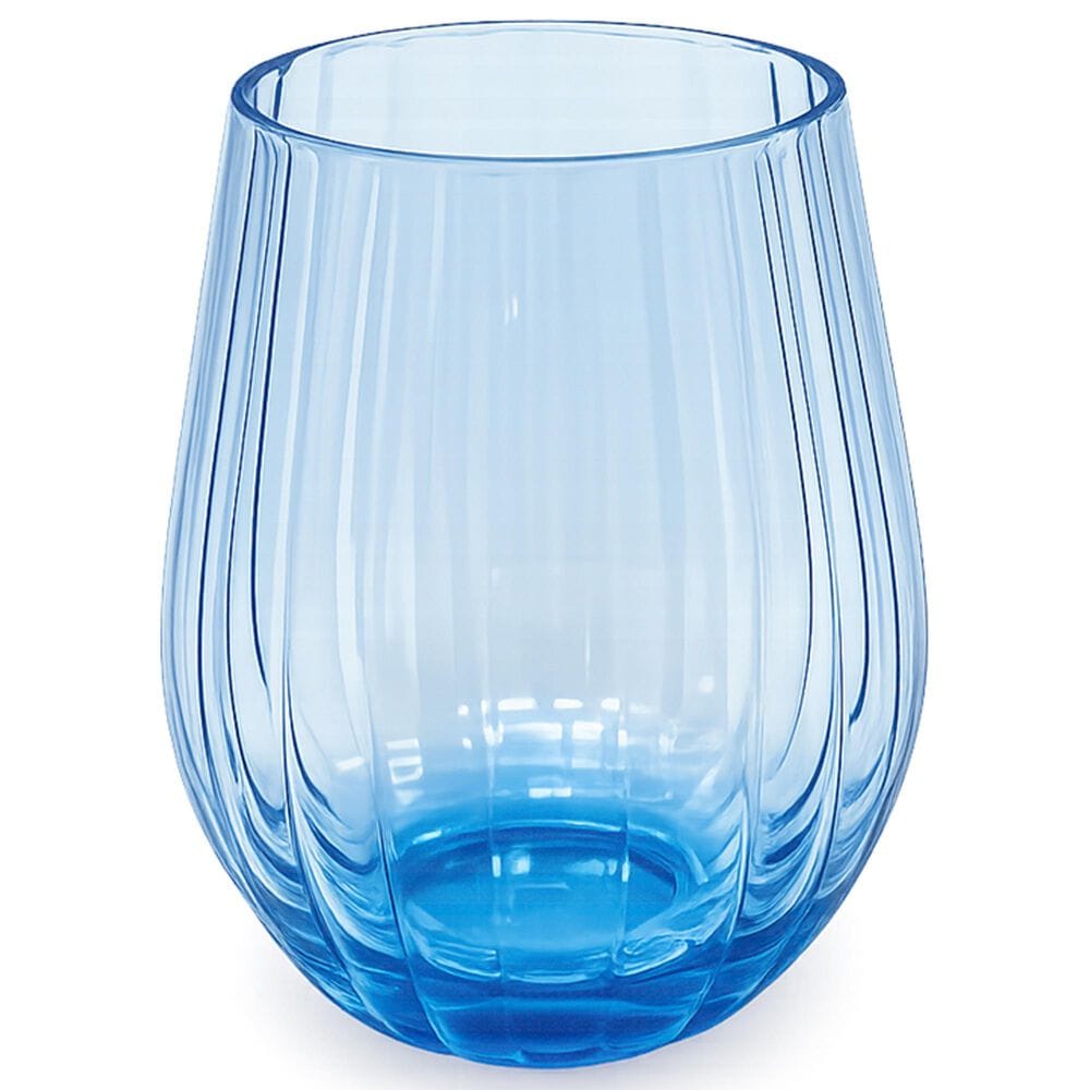 LeadingWare Linea 20 Oz Stemless Wine Glass in Blue, , large