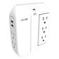 Helios Helios 5 Outlet Wall Tap Surge Protector with 2 USB Charging Ports, , large
