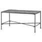 Hearth and Haven Luna Outdoor Metal Coffee Table with Lattice Top in Black, , large