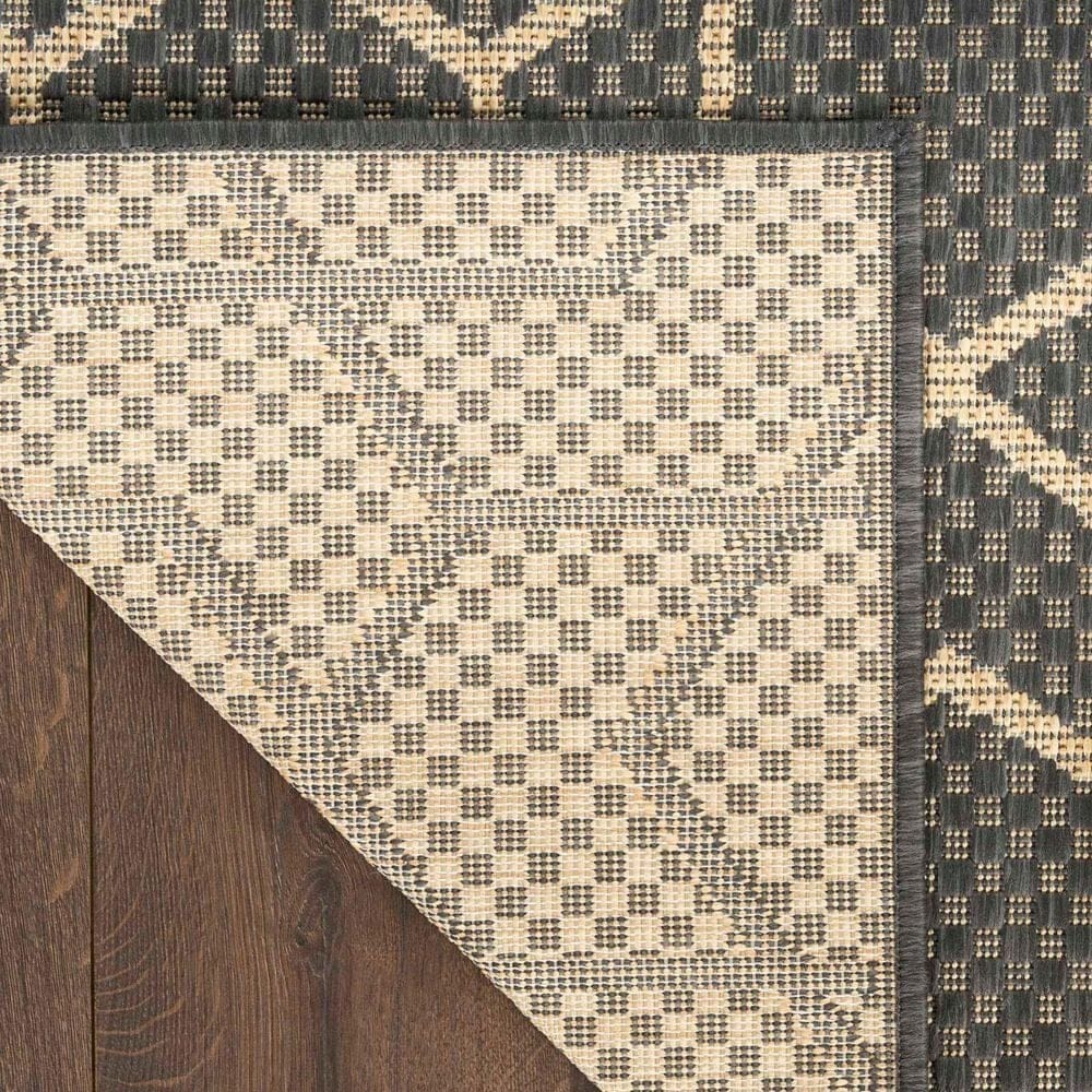 Nourison Horizon HOZ01 Charcoal 8&#39; x 10&#39; Indoor/Outdoor Area Rug, , large