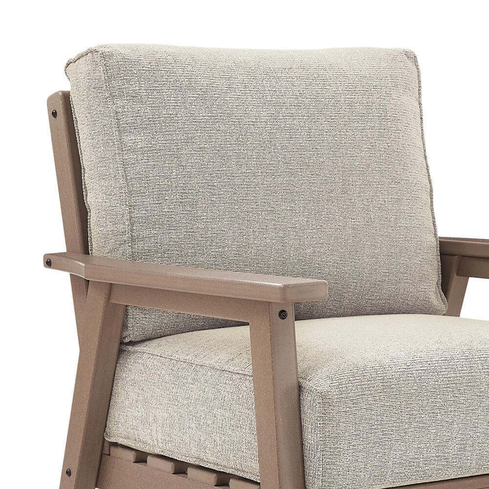 Ashley Grover Beach Outdoor Lounge Chair with Cushion in Driftwood, , large