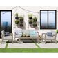 Homestyles Sustain 4-Piece Patio Conversation Set with Coffee Table in Stain Brown, , large