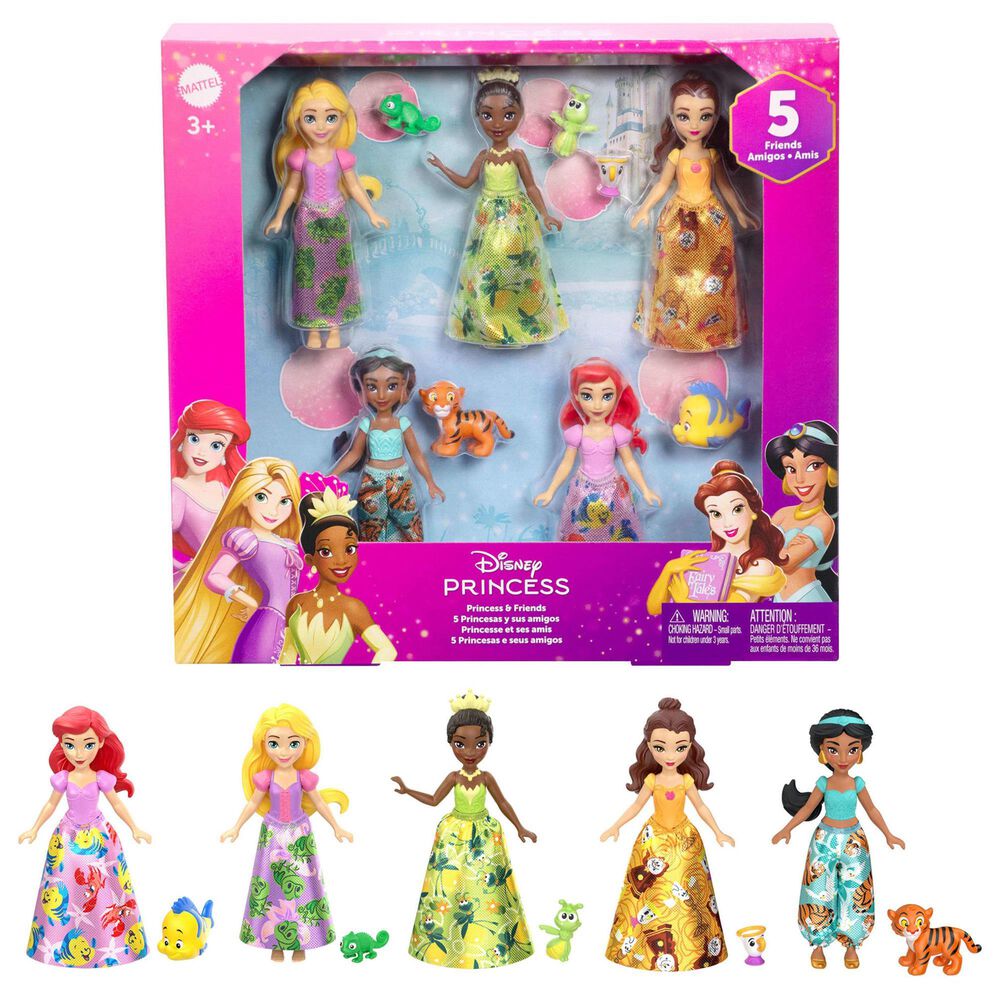 Mattel Disney Princess and Friends Doll Set with Figures in Multicolor, , large