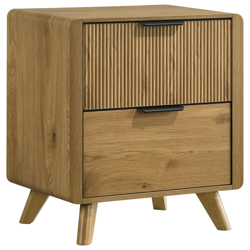 Pacific Landing Bennett King Bed with Dresser, Chest, and Two Nightstands in Light Oak, , large
