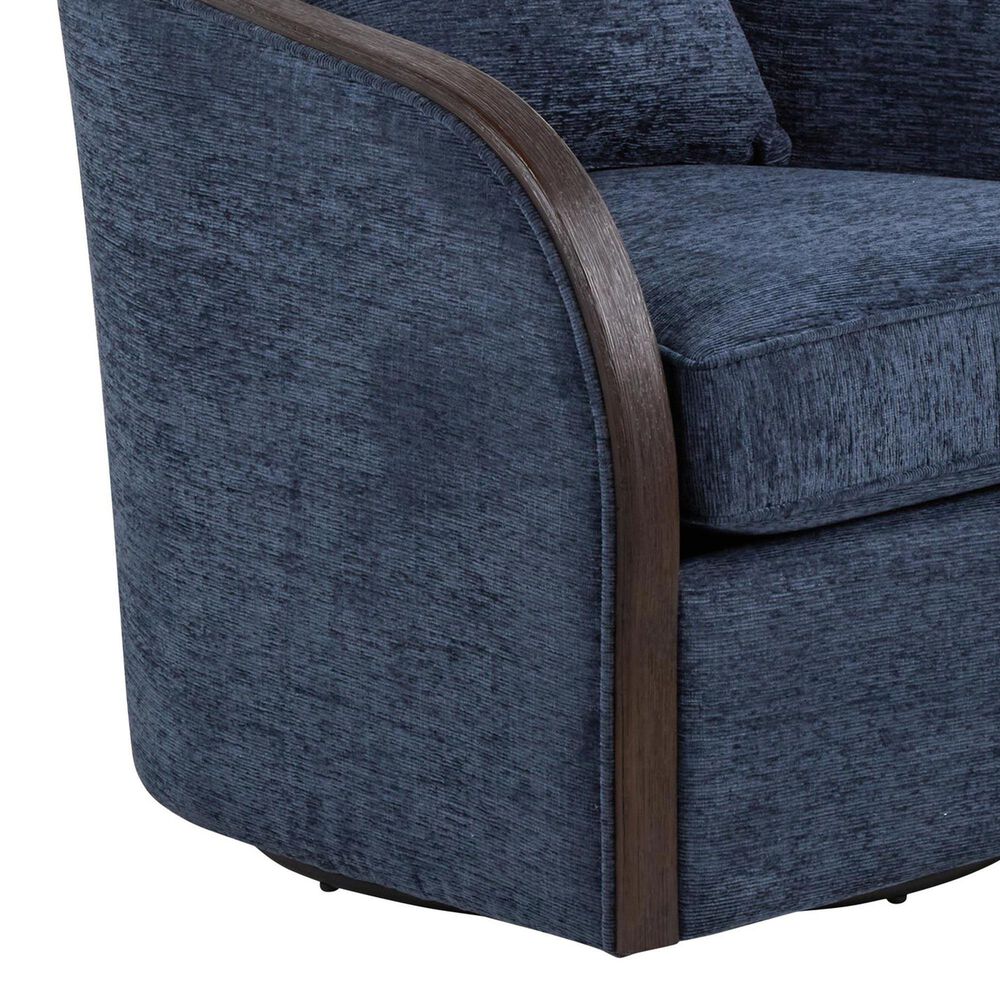 LumiSource Gemma Swivel Accent Chair in Blue Indigo, , large