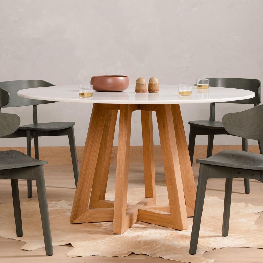 Four Hands Creston 55&quot; Dining Table in White, , large